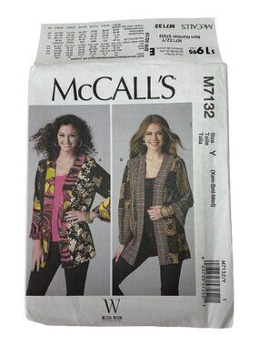 McCall's Jacket Sewing Pattern M7132 Sz Xsm - Med Melissa Watson FF Uncut 2015